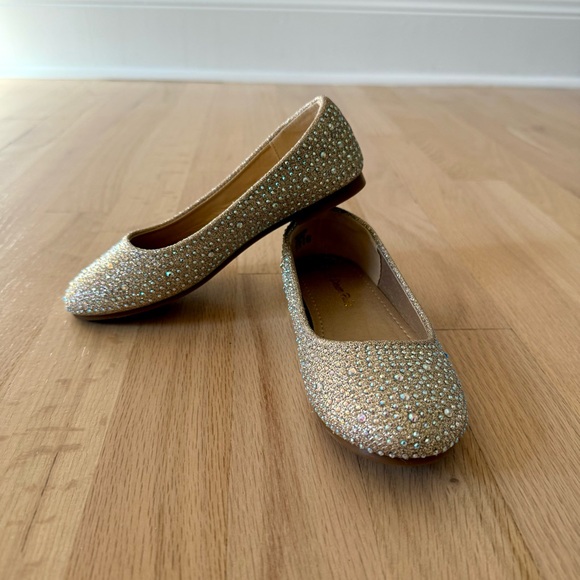 Dream Pairs Girls Glitter Slip On Ballerina Flats, Size 13 - Picture 8 of 16